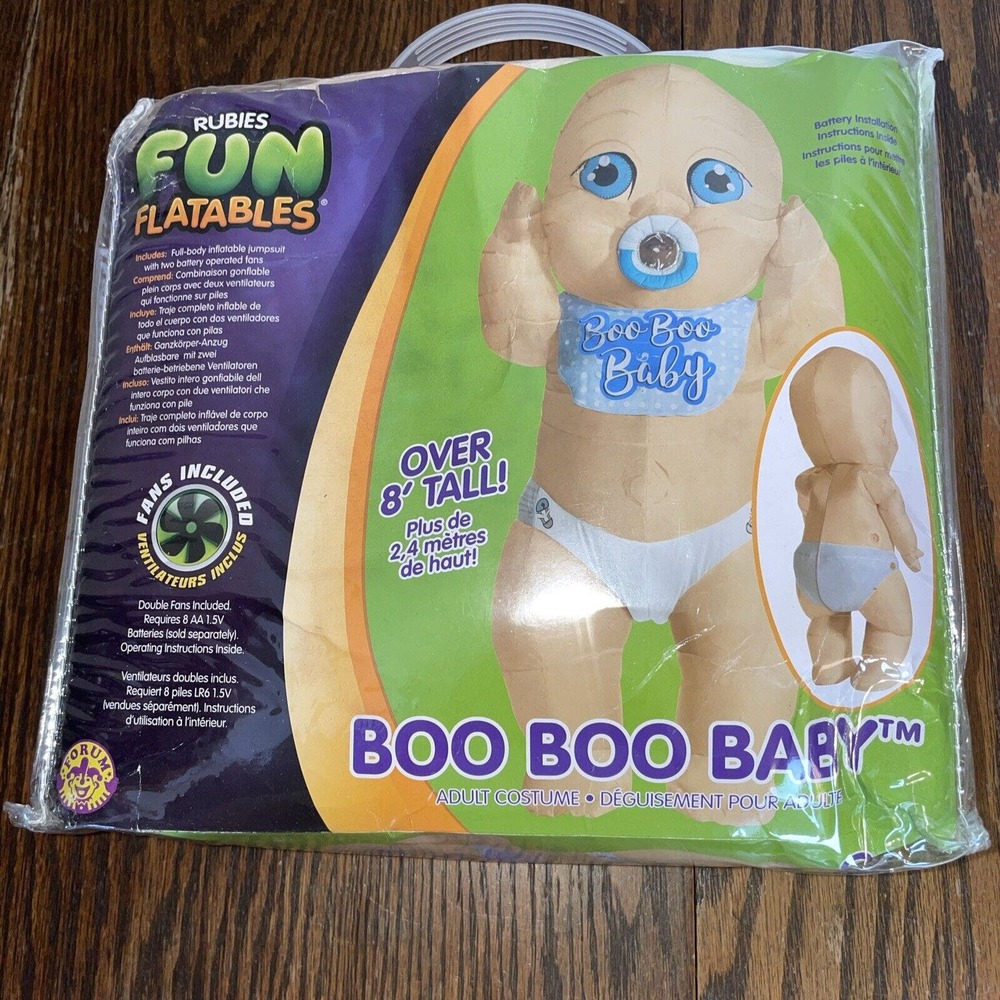 Adult Inflatable Boo Boo Baby Costume Gender Reveal Baby Shower 8’ Tall Fans Inc